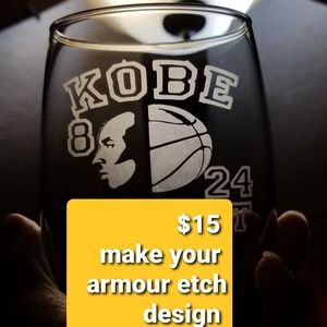 Glass armour etch design